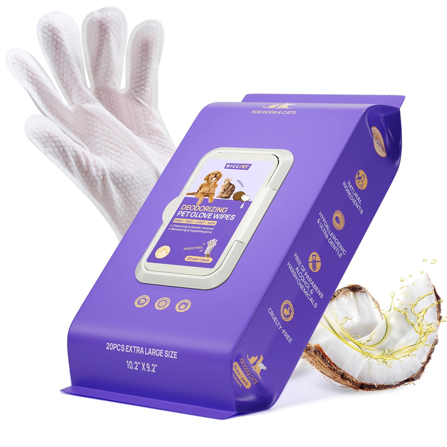 FurCare+  Pet Glove Wipes
